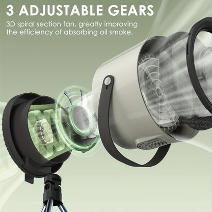 New USB Desktop Range Hoods Portable USB Powered Exhaust Fan Small Kitchen Hood Extractor Barbecue Large Suction Cooker Hood