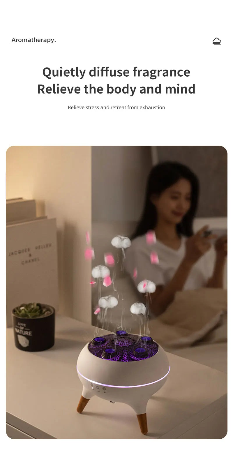 Jellyfish Aroma Humidifier Aromatherapy Diffuser Creative Ultrasonic Essential Oil Diffuser Remote Control Mist Humidifier