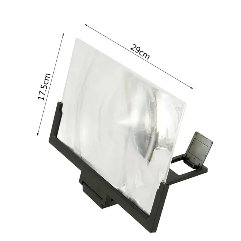 12/14in Mobile Phone Screen Amplifier 3D Magnifying Glass Stand Magnifier HD Video Amplifier Phone Stand Enlarged Screen Bracket